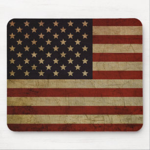 Vintage Grunge American Flagga Musmatta