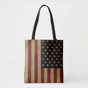 Vintage Grunge American Flagga Tygkasse