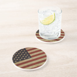 Vintage Grunge American Flagga Underlägg