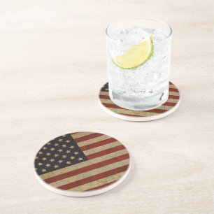 Vintage Grunge American Flagga Underlägg