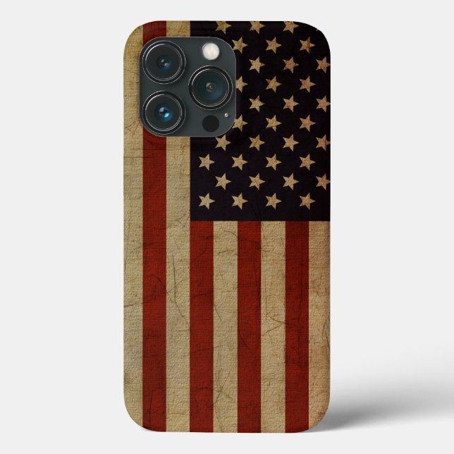 Vintage Grunge amerikansk flagga (Baksida)
