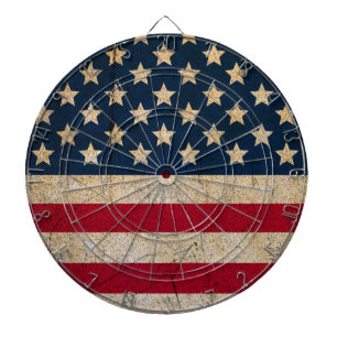 Vintage Grunge Amerikansk Flagga Piltavla