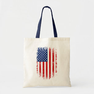 Vintage Grunge Amerikansk Flagga Tygkasse
