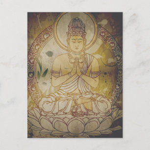 Vintage Grunge Buddha Vykort