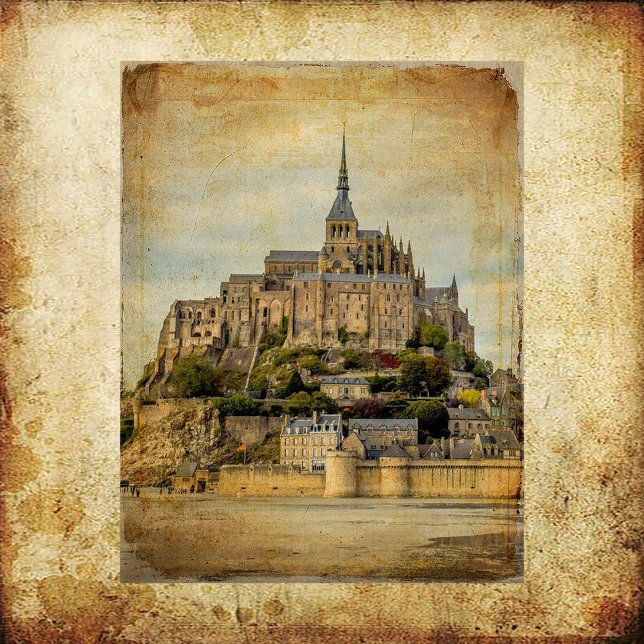 Vintage Grunge Castle Scrapbook Papper (Skapare uppladdad)