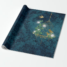 Vintage Grunge Damask Fågelbur