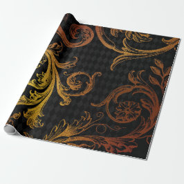 Vintage Grunge Damask Presentpapper