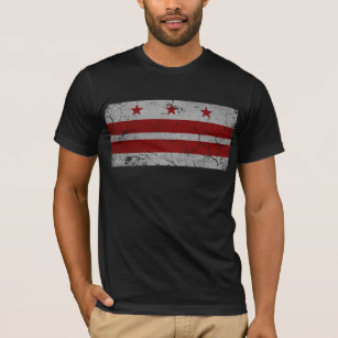Vintage Grunge Flagga of Washington D.C. T Shirt