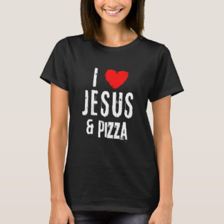 Vintage Grunge I Kärlek Jesus Pizza T Shirt