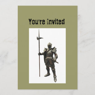 Vintage grunge renaissance medeltida Knight Inbjudningar