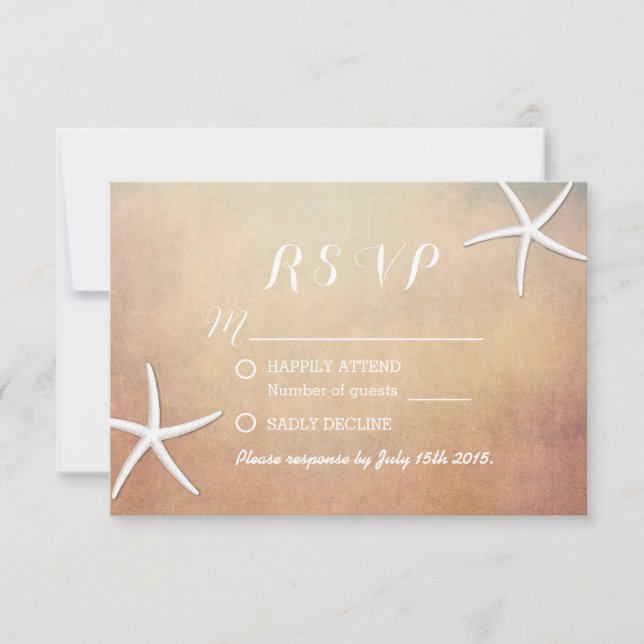 Vintage Grunge Starfish Beach Wedding OSA (Framsida)