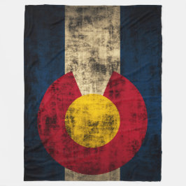 Vintage Grunge Statlig flagga of Colorado Fleecefilt