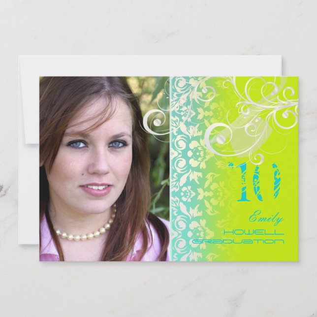 Vintage/Grunge/Swirls/Damask/Studenten Inbjudningar (Framsida)