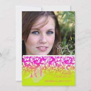 Vintage/Grunge/Swirls/Damask/Studenten Inbjudningar