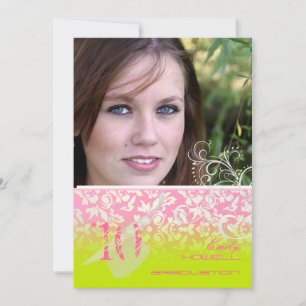 Vintage/Grunge/Swirls/Damask/Studenten Inbjudningar