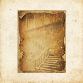 Vintage Grunge Trappor Scrapbook Papper