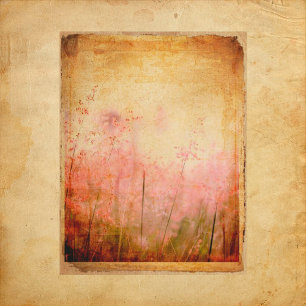 Vintage Grungy Blommigt Scrapbook Papper