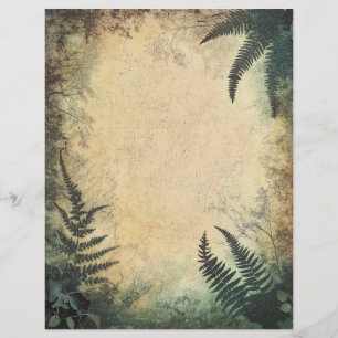 Vintage Grungy Botaniskt skrapbos Pappra Ephemera