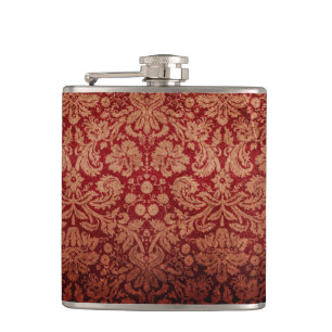 Vintage Grungy Red Damask Fickplunta