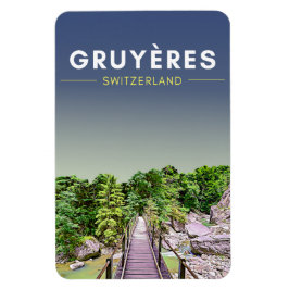 Vintage Gruyeres Schweiz Travel Magnet