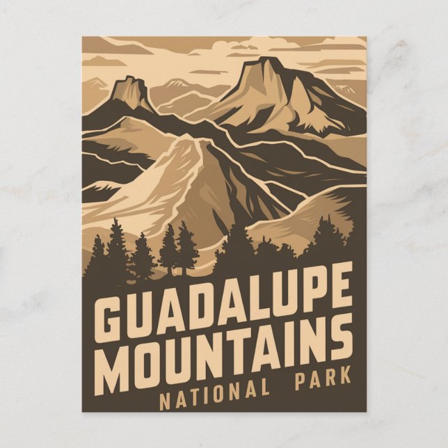 Vintage Guadalupes nationalpark Helg Vykort (Framsida)
