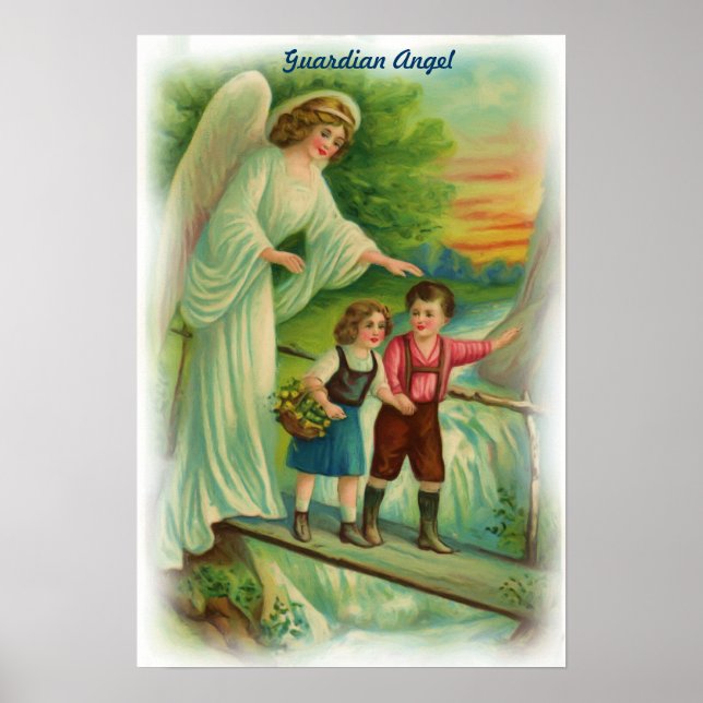 Vintage Guardian Angel Poster (Framsidan)