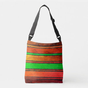 Vintage Guatemala Rainbow Crossbody Bag Axelväska