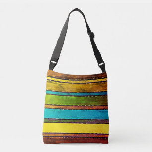 Vintage Guatemala Rainbow Crossbody Bag Axelväska