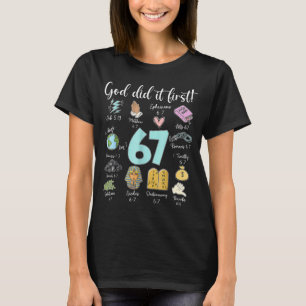 Vintage Gud Gjorde Det Först 67 Sex Sju Meme Krist T Shirt