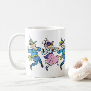 Vintage gud till Oz, Cute Dancing Munchkins! Kaffemugg