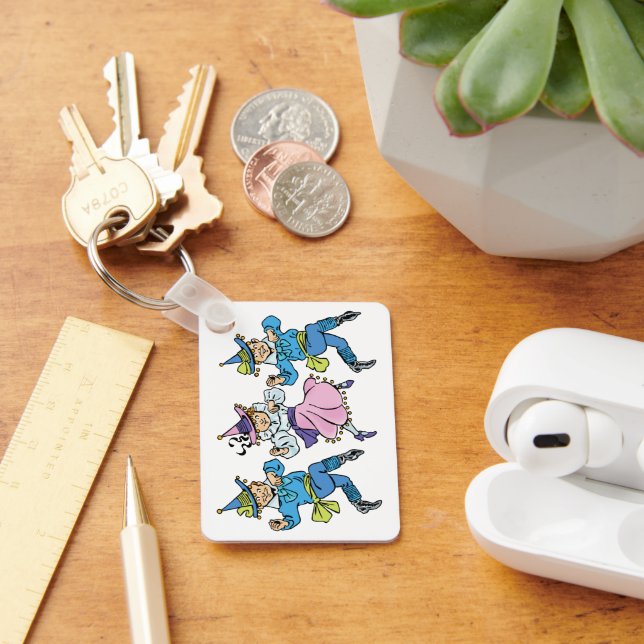 Vintage gud till Oz, Cute Dancing Munchkins! Nyckelring (Skrivbord)