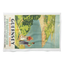 Vintage Guernsey Sunshine Island Kitchen Towel