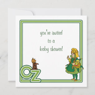 Vintage Guide för inbjudan till Oz Baby Shower