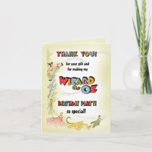 Vintage-guide för Oz Birthday PartyTack Cards Tack Kort