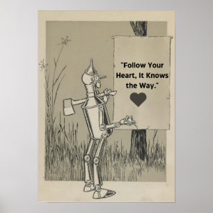 Vintage-guide för Oz-Tin Man-Poster Poster
