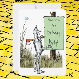 Vintage-guide för Oz Tinman Birthday-inbjudan Inbjudningar