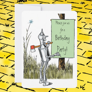 Vintage-guide för Oz Tinman Birthday-inbjudan Inbjudningar