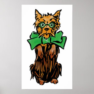 Vintage-guide för Oz Toto-Hund med Grönt Bow Poster