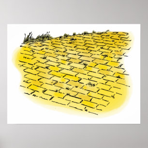 Vintage Guide of Oz Gult Brick Road by Denslow Poster