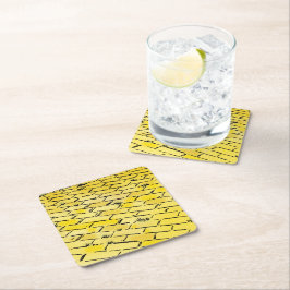 Vintage Guide of Oz Gult Brick Road by Denslow Underlägg Papper Kvadrat