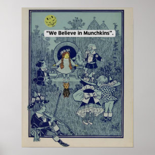 Vintage-guide Oz-we tror på Munchkins Poster
