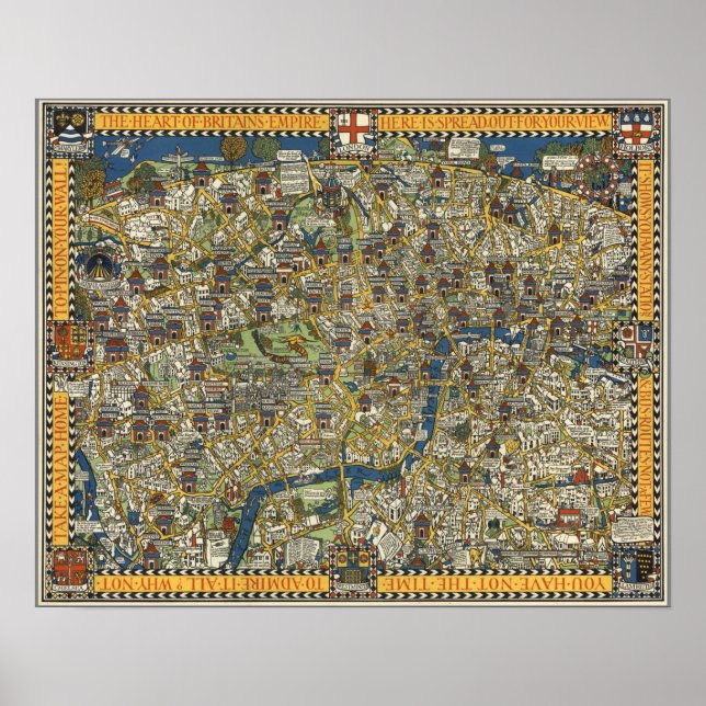 Vintage Guide to London Poster (Framsidan)