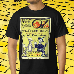Vintage-guiden för Oz Bok Cover Art, titelsida T Shirt