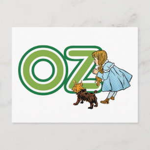 Vintage-guiden för Oz Dorothy Toto med BIG Brev Vykort