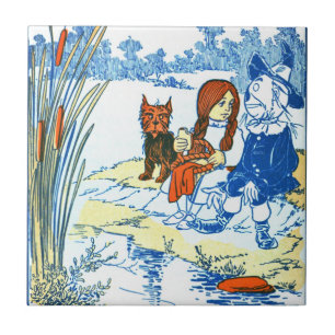 Vintage-guiden för Oz Illustration - Pond Kakelplatta