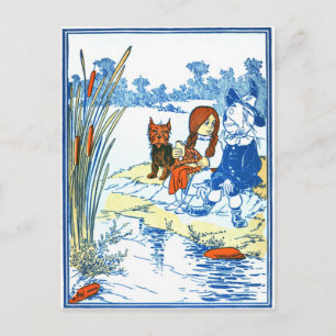 Vintage-guiden för Oz Illustration - Pond Vykort