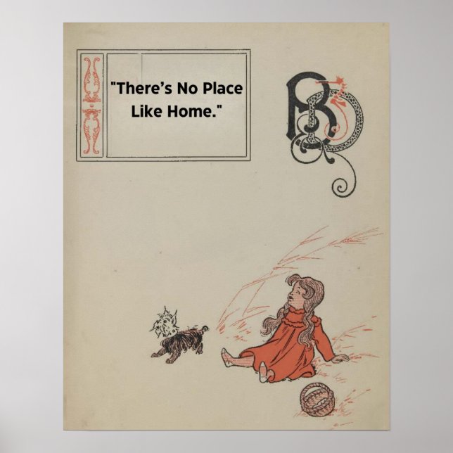 Vintage-guiden Poster med Dorothy och Toto (Framsidan)