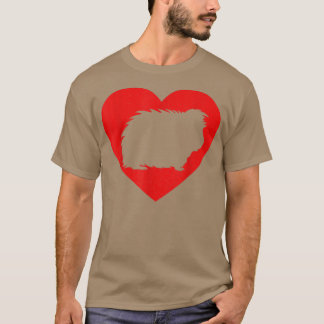 Vintage Guinea pig Red Heart Animal Lover Valentin T Shirt