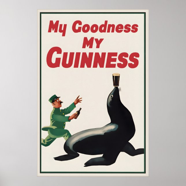 Vintage Guinness sigill postertryck, Herregud Poster (Framsidan)