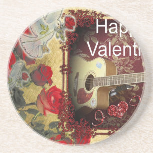 Vintage Guitar: African Brown Beauty Alla hjärtans Underlägg Sandsten